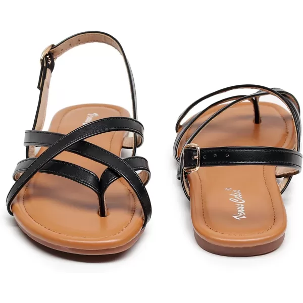VenusCelia Women's X-Band Strap Flat Sandal