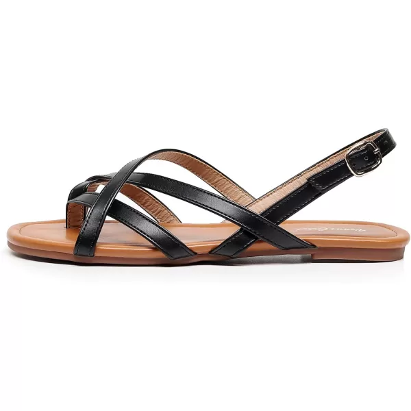 VenusCelia Women's X-Band Strap Flat Sandal