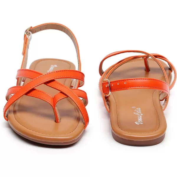 VenusCelia Women's X-Band Strap Flat Sandal