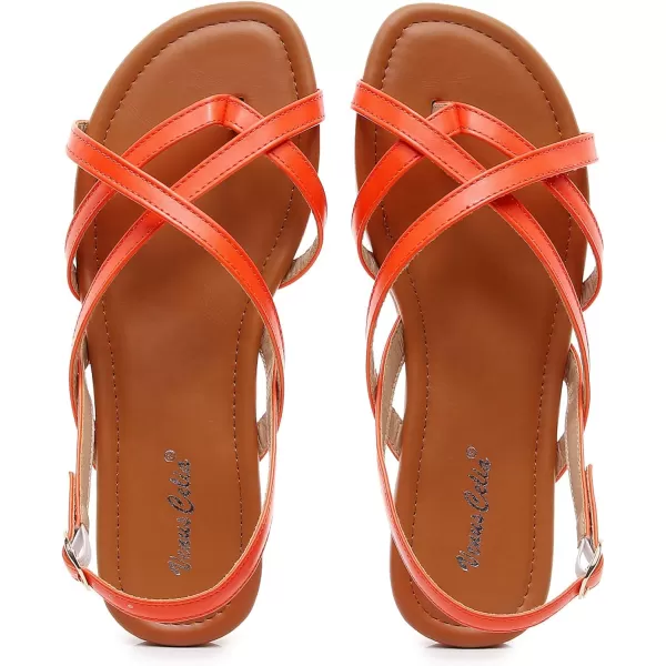 VenusCelia Women's X-Band Strap Flat Sandal