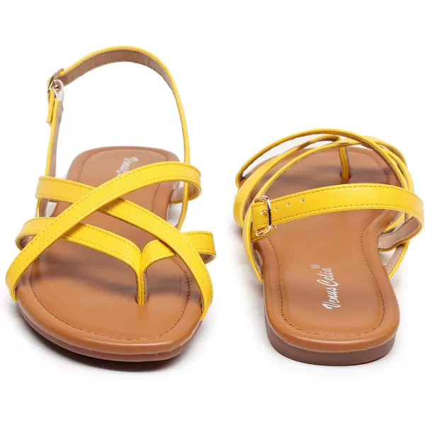VenusCelia Women's X-Band Strap Flat Sandal