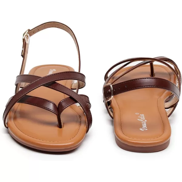 VenusCelia Women's X-Band Strap Flat Sandal