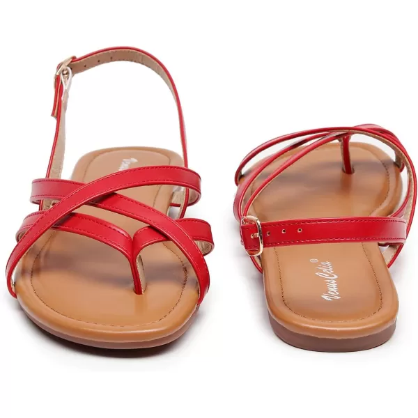 VenusCelia Women's X-Band Strap Flat Sandal