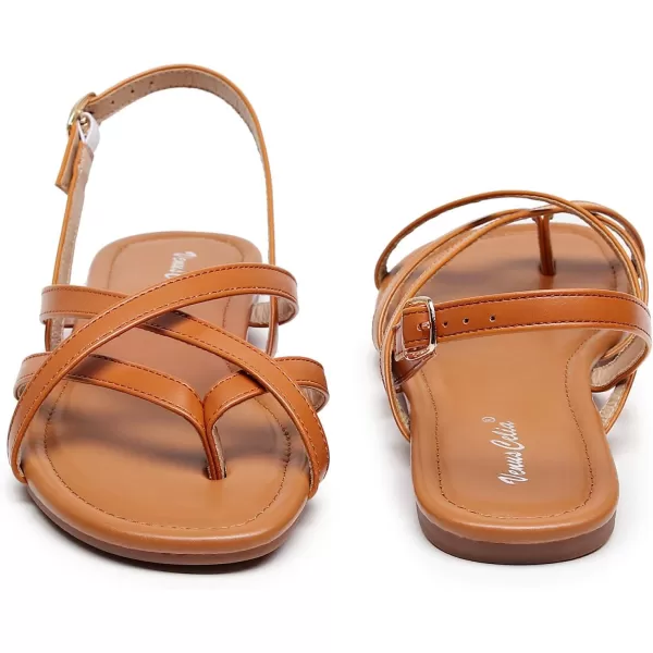 VenusCelia Women's X-Band Strap Flat Sandal