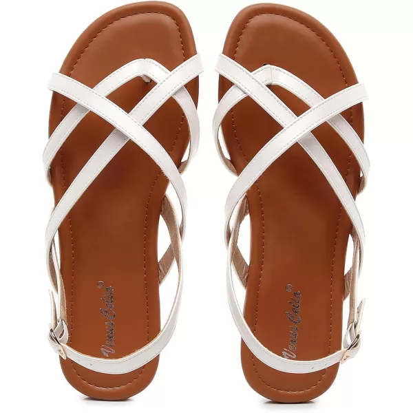 VenusCelia Women's X-Band Strap Flat Sandal