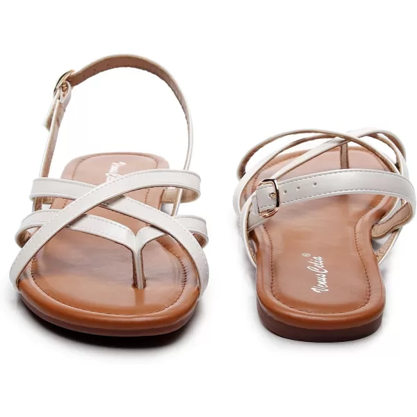 VenusCelia Women's X-Band Strap Flat Sandal