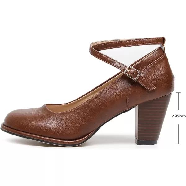 VenusCelia Women's X Strap Pump Heeled Shoe