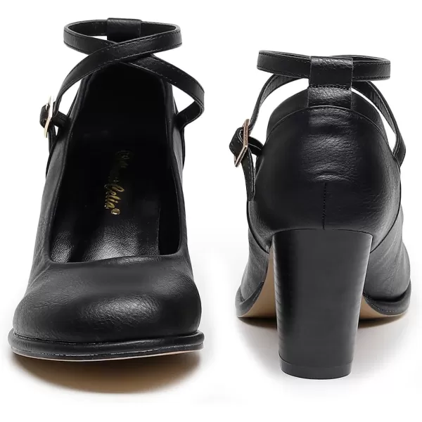 VenusCelia Women's X Strap Pump Heeled Shoe