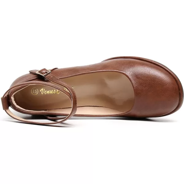 VenusCelia Women's X Strap Pump Heeled Shoe