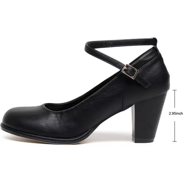 VenusCelia Women's X Strap Pump Heeled Shoe