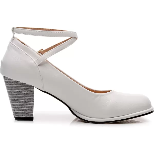 VenusCelia Women's X Strap Pump Heeled Shoe