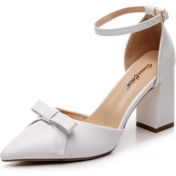 VenusCelia Women's Brightest Strap Pump Block Heel Shoe