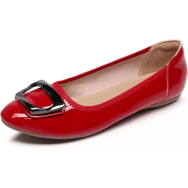 VenusCelia Women's Buckle Dance Flats Shoe