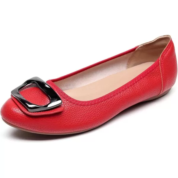 VenusCelia Women's Buckle Dance Flats Shoe