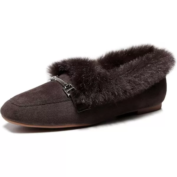 VenusCelia Women's Cozy Furry Flat Shoe