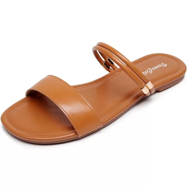 VenusCelia Women's Double Straps Flat Sandal