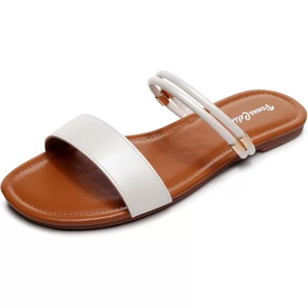 VenusCelia Women's Double Straps Flat Sandal