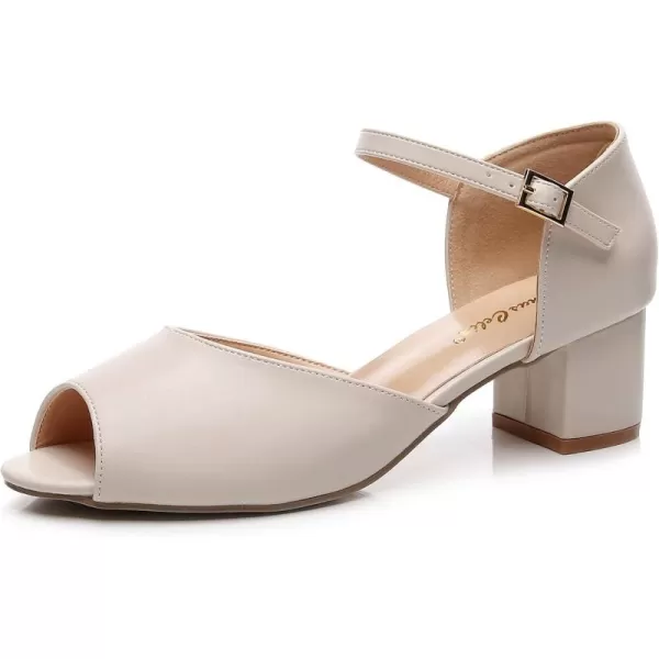 VenusCelia Women's Easy Going Strap Pump Chunky Heeled Sandal
