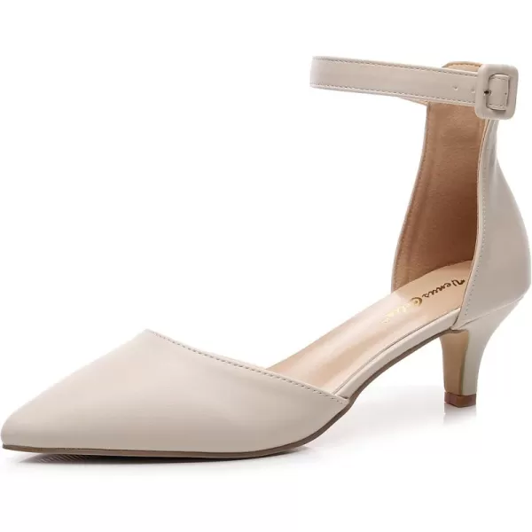 VenusCelia Women's Easy Going Strap Pump Kitten Heel Shoe
