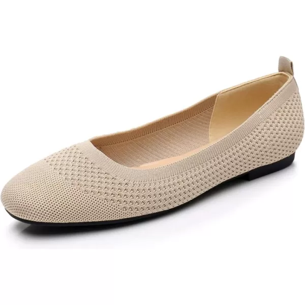 VenusCelia Women's Flexible Knit Flat Shoe