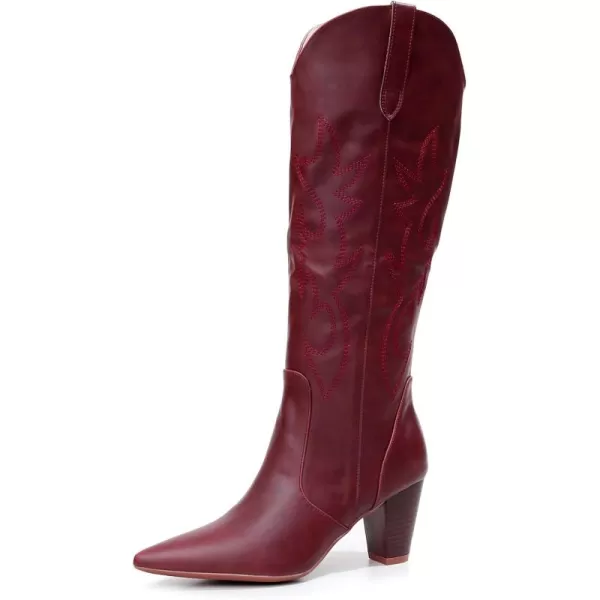 VenusCelia Women's Knee High Embroidery Fashion Boots