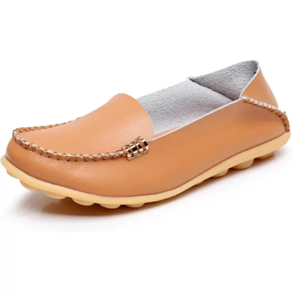VenusCelia Women's Natural 2 Comfort Walking Flat Loafer