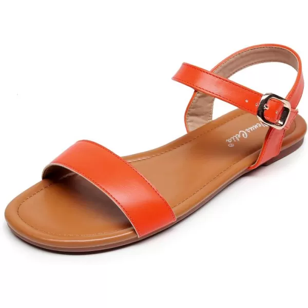 VenusCelia Women's Plain Strap Flat Sandal