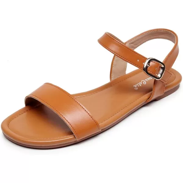 VenusCelia Women's Plain Strap Flat Sandal
