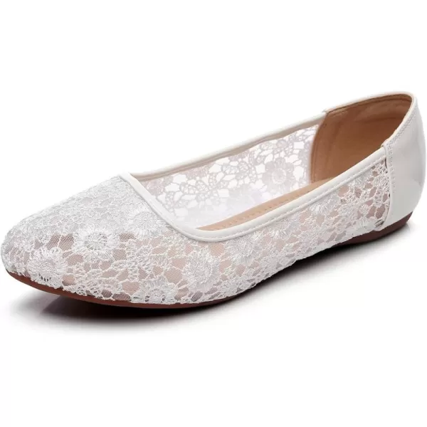 VenusCelia Women's Serenity Breathable Lace Upper Flat