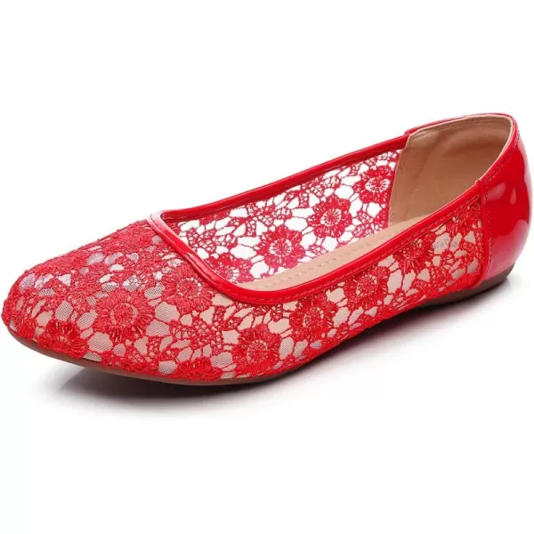 VenusCelia Women's Serenity Breathable Lace Upper Flat