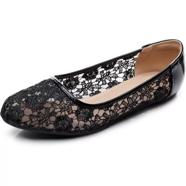 VenusCelia Women's Serenity Breathable Lace Upper Flat