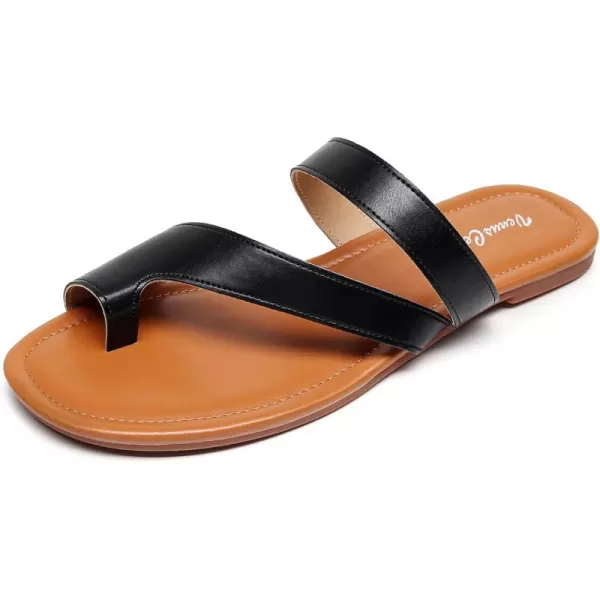 VenusCelia Women's Toe-Ring Slide Sandal