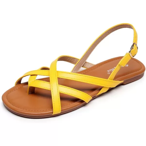 VenusCelia Women's X-Band Strap Flat Sandal