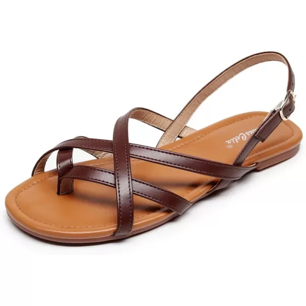 VenusCelia Women's X-Band Strap Flat Sandal