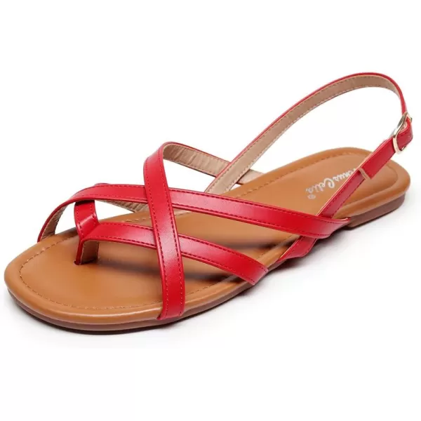 VenusCelia Women's X-Band Strap Flat Sandal