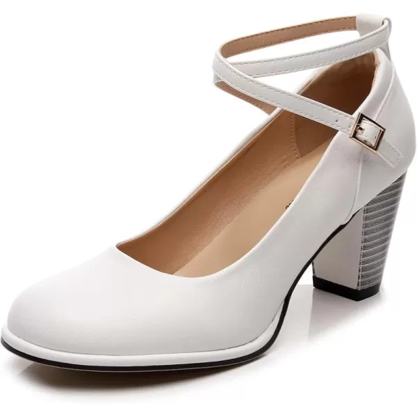 VenusCelia Women's X Strap Pump Heeled Shoe