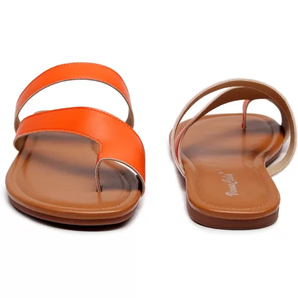 VenusCelia Women's Toe-Ring Wide Slide Sandal