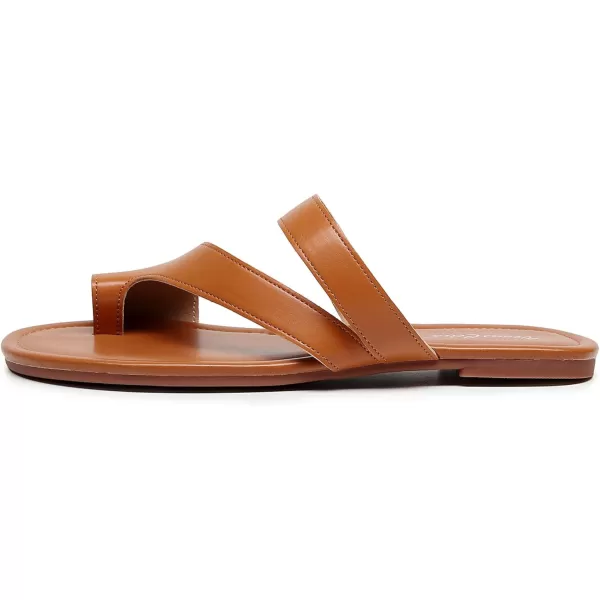 VenusCelia Women's Toe-Ring Wide Slide Sandal