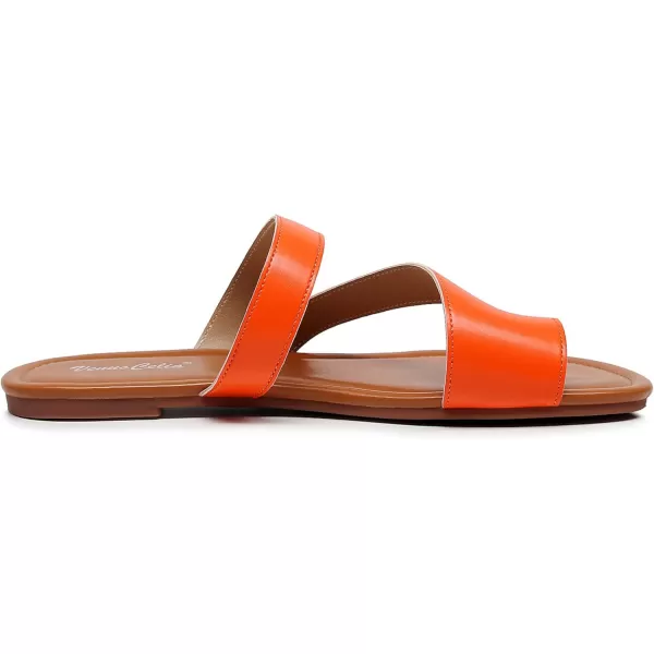 VenusCelia Women's Toe-Ring Wide Slide Sandal