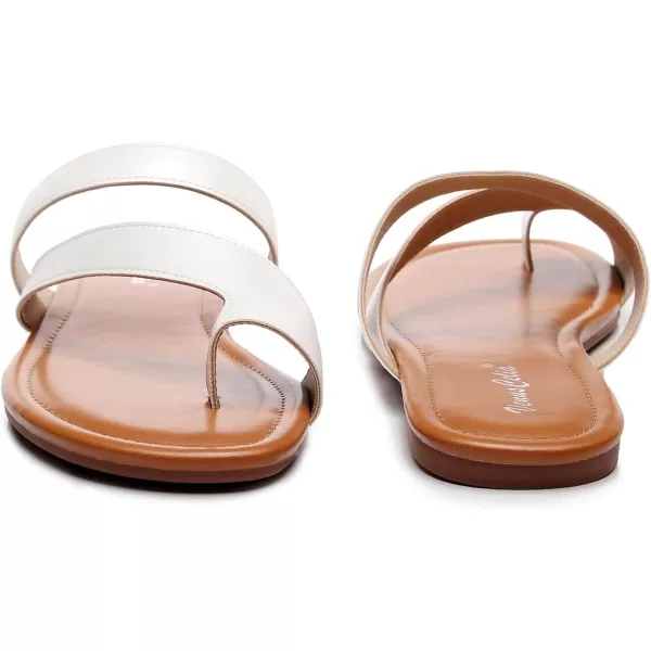 VenusCelia Women's Toe-Ring Wide Slide Sandal
