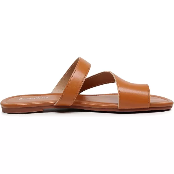 VenusCelia Women's Toe-Ring Wide Slide Sandal