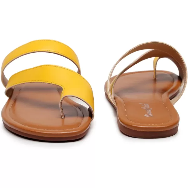 VenusCelia Women's Toe-Ring Wide Slide Sandal