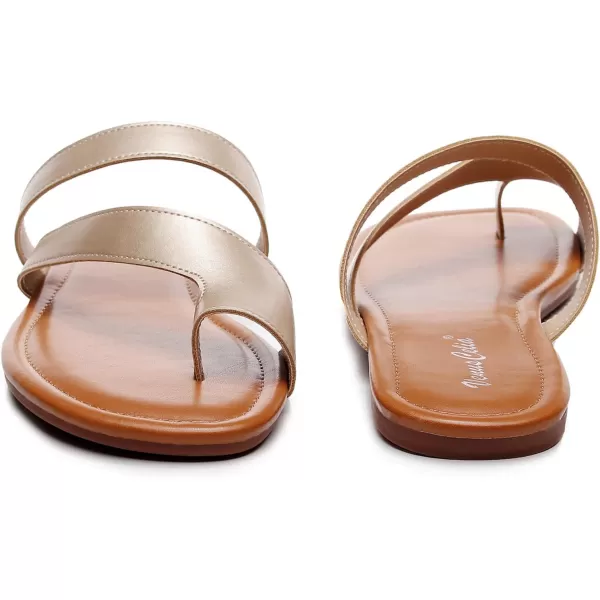 VenusCelia Women's Toe-Ring Wide Slide Sandal