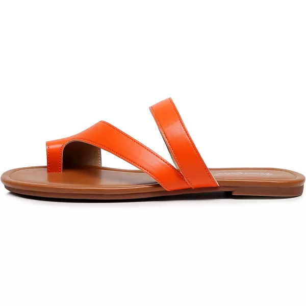 VenusCelia Women's Toe-Ring Wide Slide Sandal