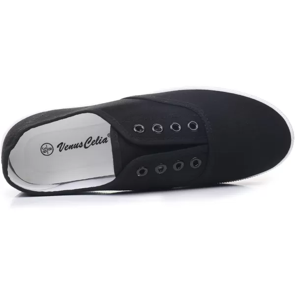 imageVenusCelia Womens Blaze Canvas SlipOn SneakerBlack