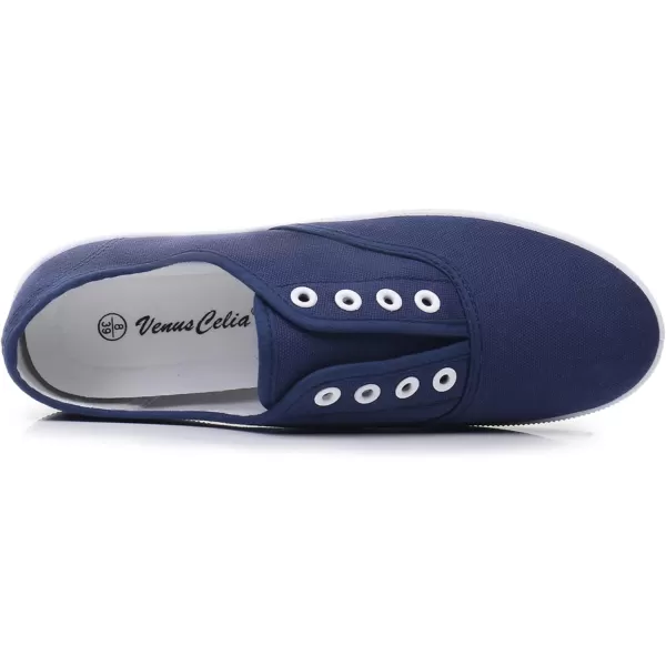imageVenusCelia Womens Blaze Canvas SlipOn SneakerNavy