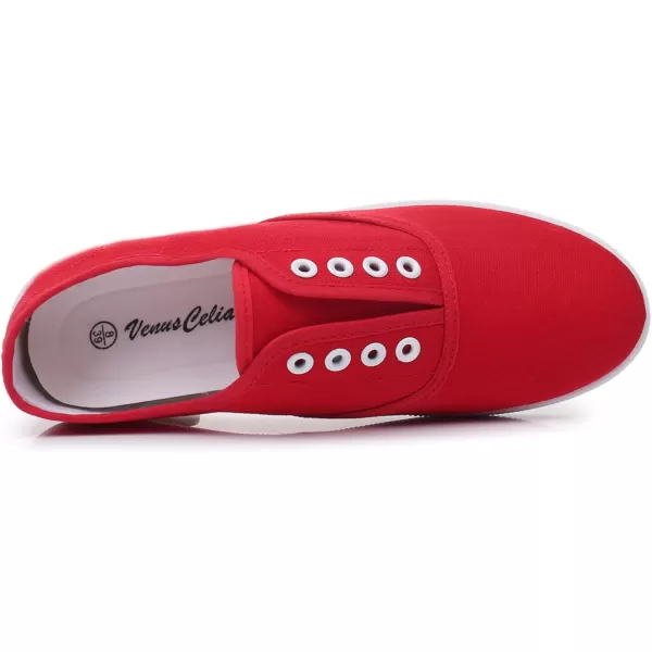imageVenusCelia Womens Blaze Canvas SlipOn SneakerRed