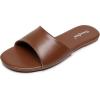 imageVenusCelia Womens Plain Wide Flat SandalBrown