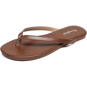 imageVenusCelia Womens Colorful Wide Flip FlopBrown