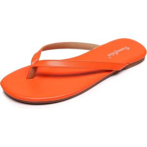 imageVenusCelia Womens Colorful Wide Flip FlopOrangepu